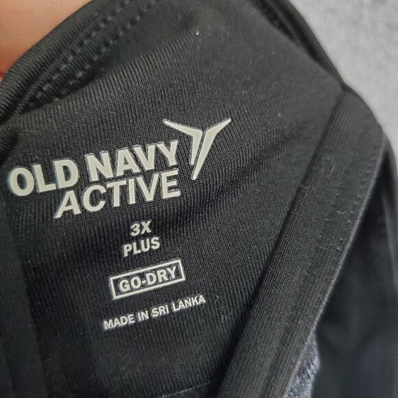 Old Navy Bra Womens 3X Plus Black Active Sports Bra Racerback - Picture 6 of 7
